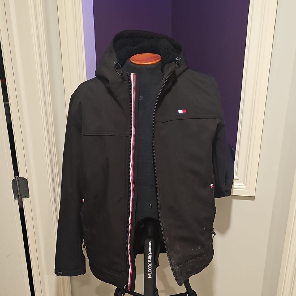 Tommy Hilfiger Black Performance Jacket with Hood